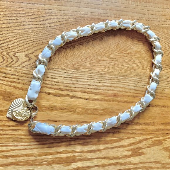 Accessories - Silk and chain belt, 35" NWOT